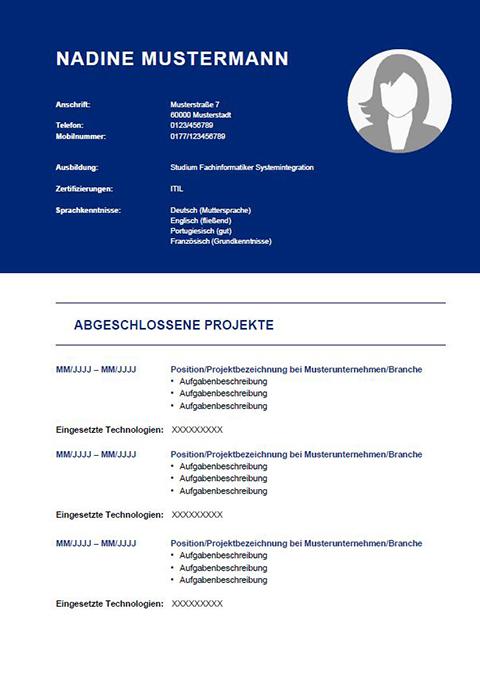 Titelbild CV-Vorlage
